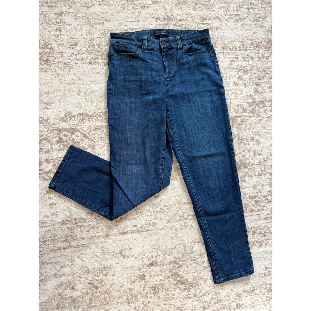 Talbots Women's Simply Flattering Five-pocket Denim Jeans Dark Wash Size 8